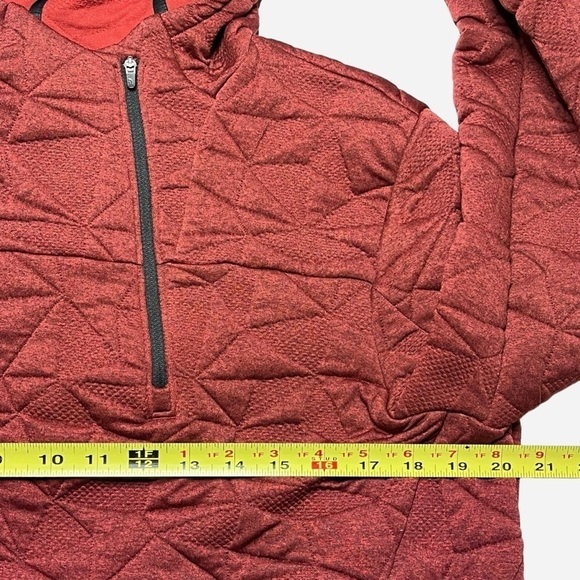 The North Face Womens Small Brick Red Textured Hoodie Activewear Pullover - Picture 9 of 15
